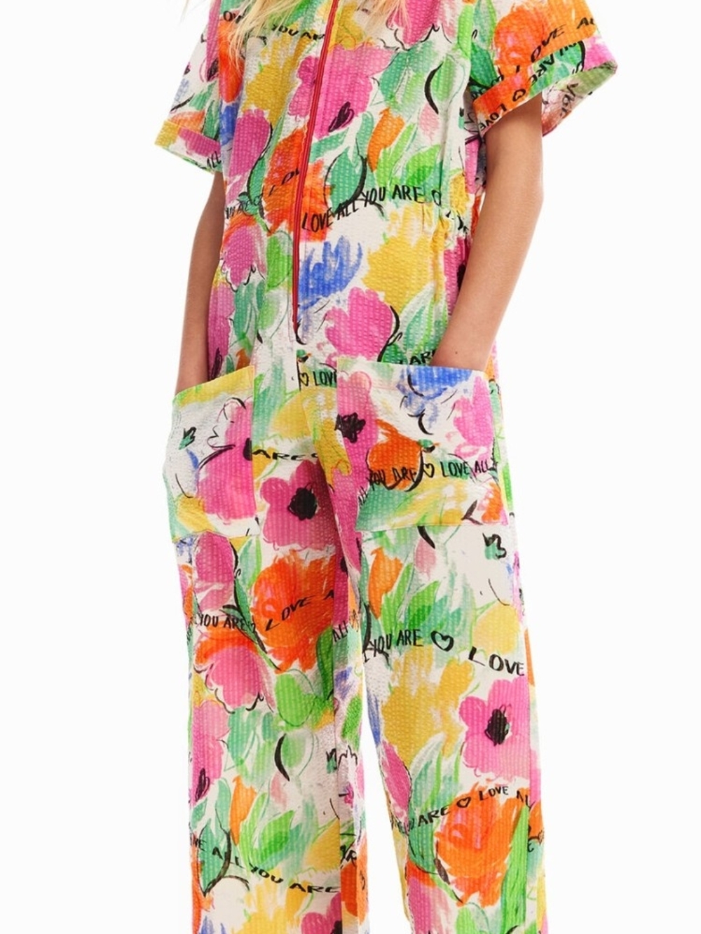 Desigual Long floral jumpsuit
